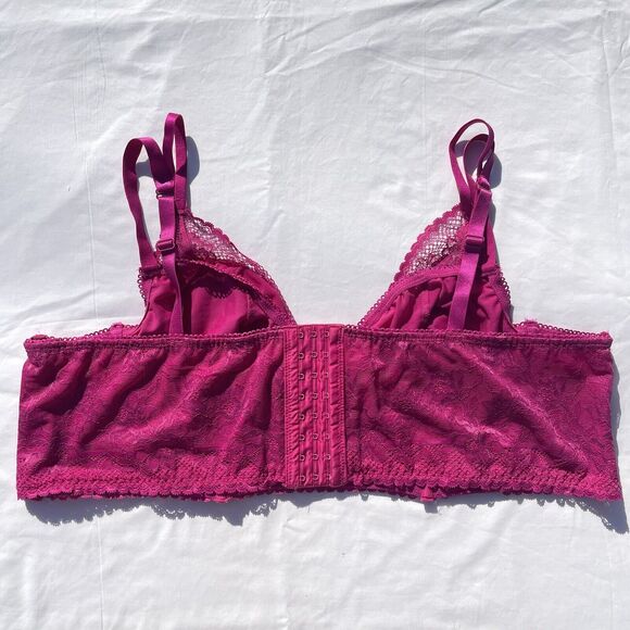 Torrid Curve Bra 4 Plus Size 4X Magenta Pink Underwire Lace - Picture 3 of 4